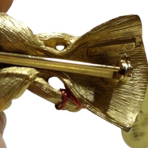 Vintage Creed 24k Gold Plated September Angel Brooch Pin - Picture 6 of 8